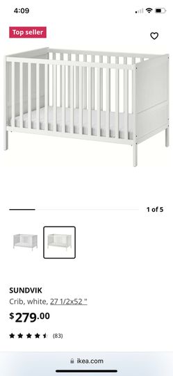 IKEA CRIB SUNDVIK with SEALY MATTRESS 
