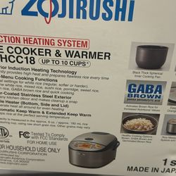 Induction Heating System Rice Cooker & Warmer NP-HCC10/18 Up To 10 Cups / 1.8 Liters