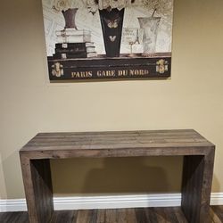 Wooden Table End Or Entry 