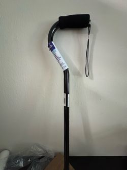 Medline Offset Walking Cane with Wrist Strap