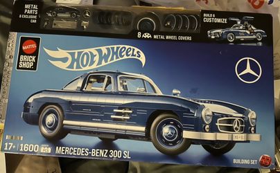 Hot Wheels Mattel Brick Shop Mercedes-Benz 300 SL Building Set