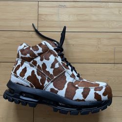 Nike Goadome Sz 6 Cow print Fur 