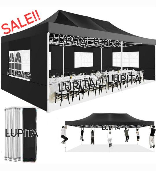 10x20 HEAVY DUTY Canopy Tent With Side Walls Gazebo Wedding Party Pop Up Tent Canopy- (FOR SALE) Carpa