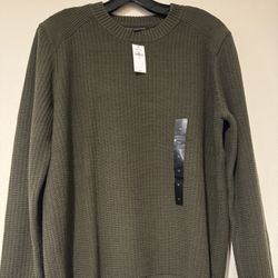 Banana Republic Textured Crewneck Sweater Green Size  Medium Men New 
