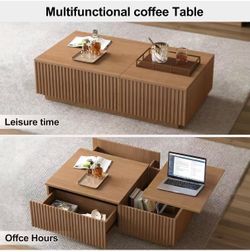 ❤️‍🔥 E) 51” Lift Top Coffee Table with Hidden Storage – Walnut  $180