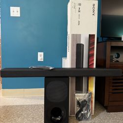 Sony HT-G700: 3.2CH Dolby Atmos/DTS:X Soundbar with Bluetooth Technology With Polk Audio PSW10 