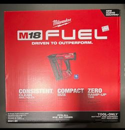 Milwaukee M18 FUEL 16ga Angled Finish Nailer Cordless 18V Tool-Only 2841-20
