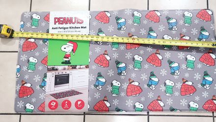Christmas PEANUTS Snoopy New XL Anti-Fatigue Kitchen Mat 20” X 39” 