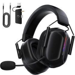 RYR Wireless Gaming Headset for Xbox Series X|S, Xbox One, PC, PS4/5, Mac, Switch, Mobile, 3D Surround Sound, Bluetooth 5.3, 60H Battery, Gaming Headp