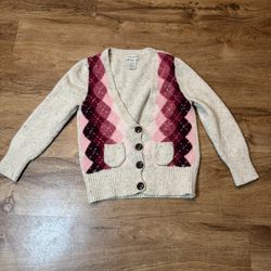 Banana Republic Cream & Pink Cardigan – Women’s Medium | Soft & Classic