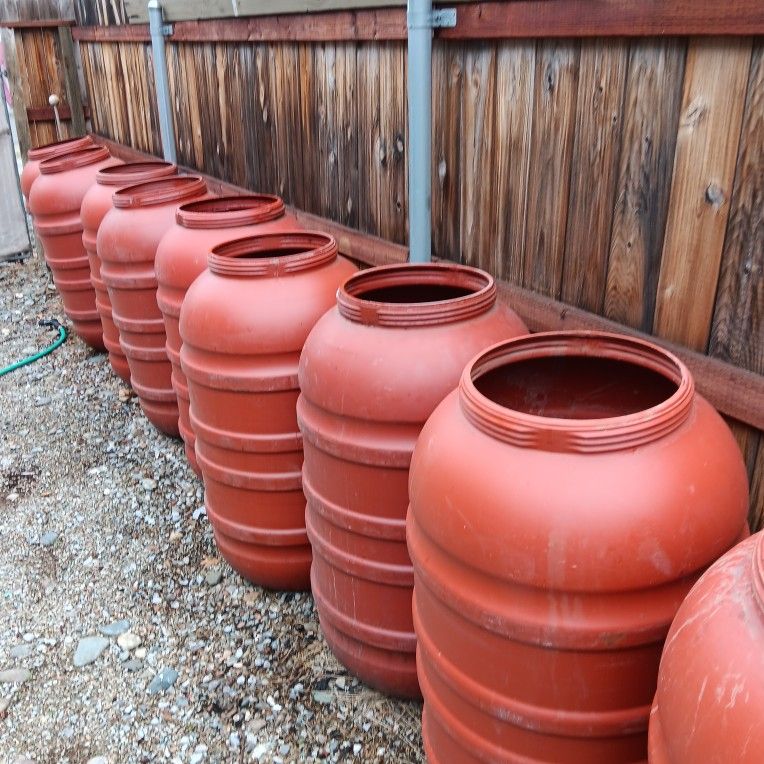Fifty five gallon barrels