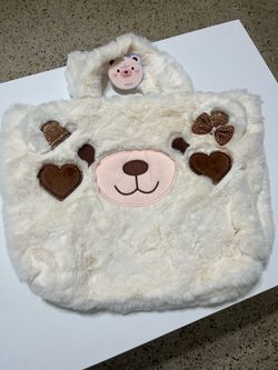Plush Shoulder Bag for Woman Cartoon Hand