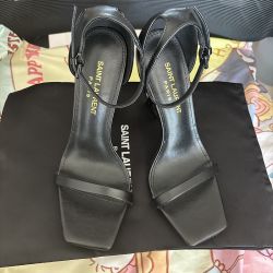 Patent Calfskin Opyum 85 Sandals 38 Black 