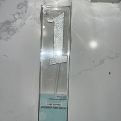 Silver Number 1came Toppers 16ct