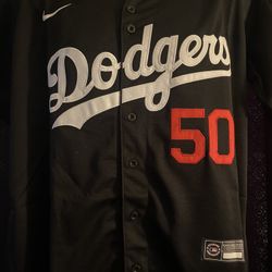 Kids Mookie Betts #50 Los Angeles Dodgers Nike Black Jersey