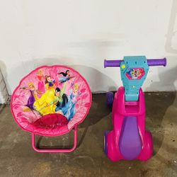 Disney Princess Chair And Ride On Scooter 