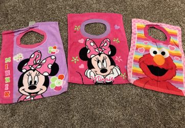 Baby Girls bib lot