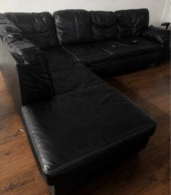 Free Black Leather Sectional