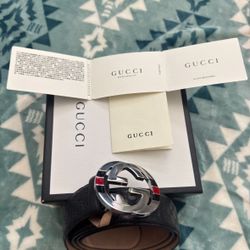 Belt Original Gucci Black Leather 