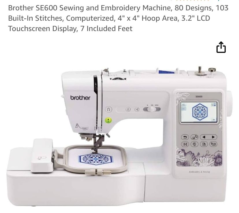 Brother, Se 600 Sewing and Embroidery Machine