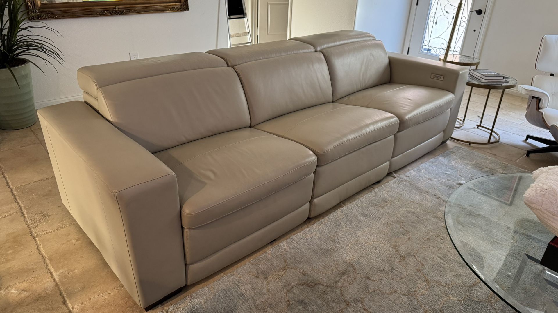 Off White Leather Couch