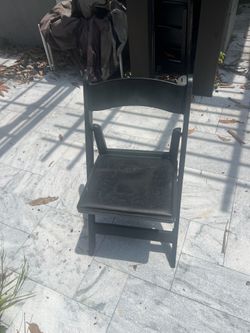 Black folding chair
