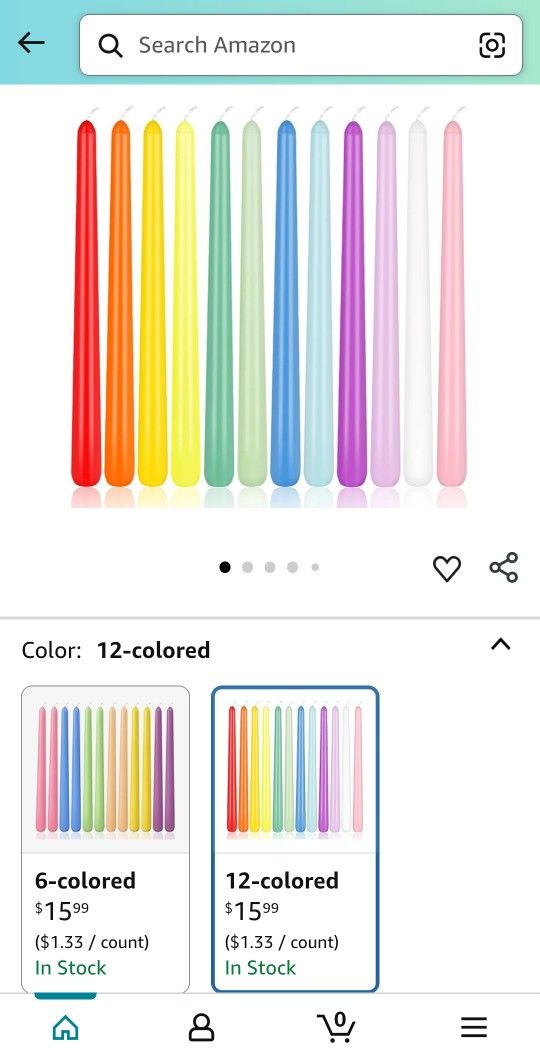 Colored Taper Candles
