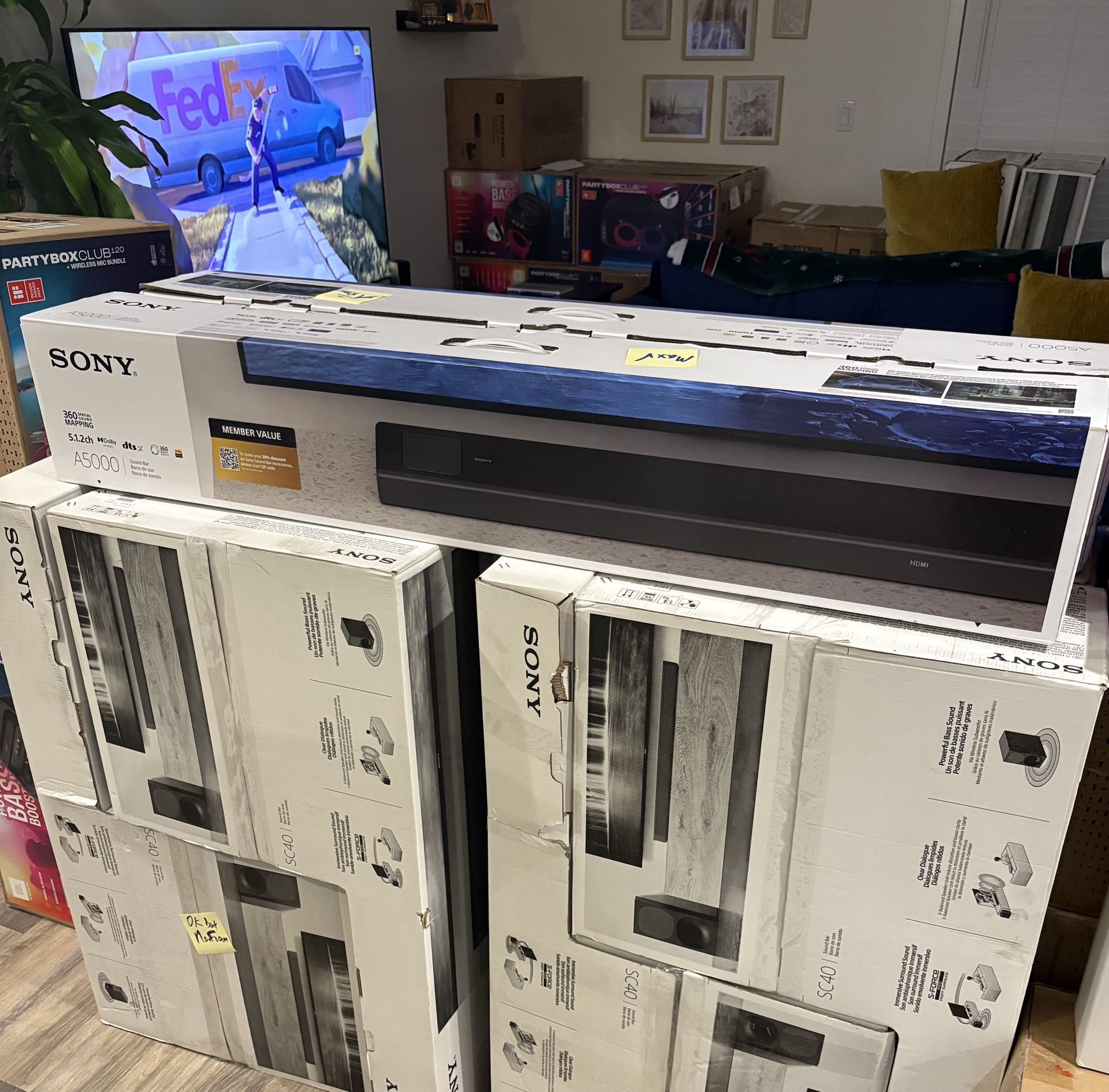 Sony (HT A5000) 8K & 4K Soundbar Home Theater - 360 Spatial 3D Audio, Wi-Fi, Bluetooth, Chromecast, Wifi