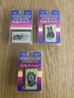 Cat rubber stamps (3)