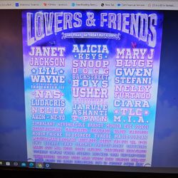 LOVERS & FRIENDS 2 CONCERT TICKETS(ALL ENTRAN E WRISTBANDS) FOR LAS VEGAS