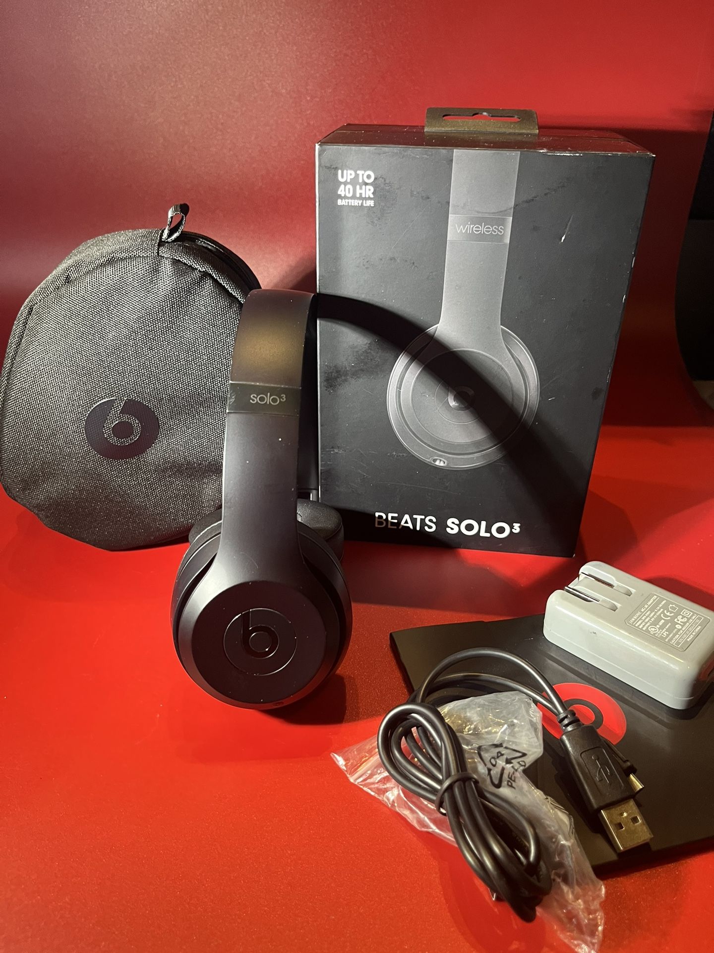 Beats By Dr.Dre SOLO 3 Wireless ON-Ear Bluetooth Headphones -MATTE Black Warranty