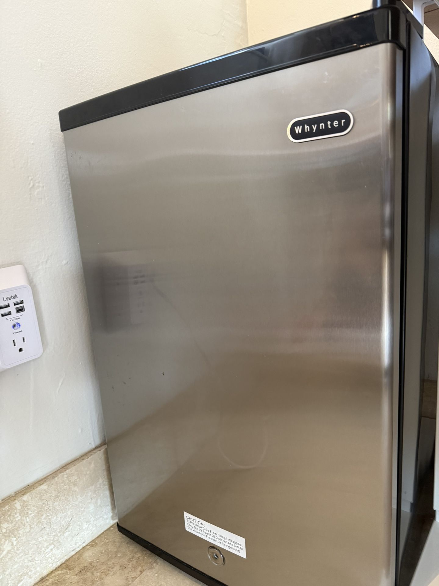 Whynter Upright Freezer with Lock, 2.1 Cu. Ft. Small Freezer Mini Freezer - CUF-210SS, Stainless Steel Energy Star