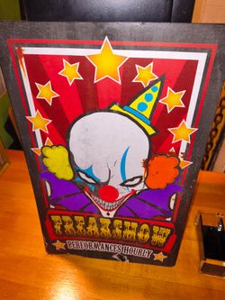 Freak show metal sign