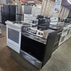 HUGE LIQUIDATION REFURBISHED RECONDITIONED CERTIFIED LIGHTLY USED WASHER DRYER FRIDGE STOVE OVEN STACKABLE FREE WARRANTY 