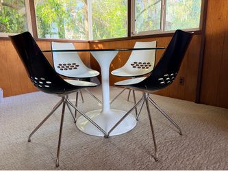 Glass Dining Table and Chairs