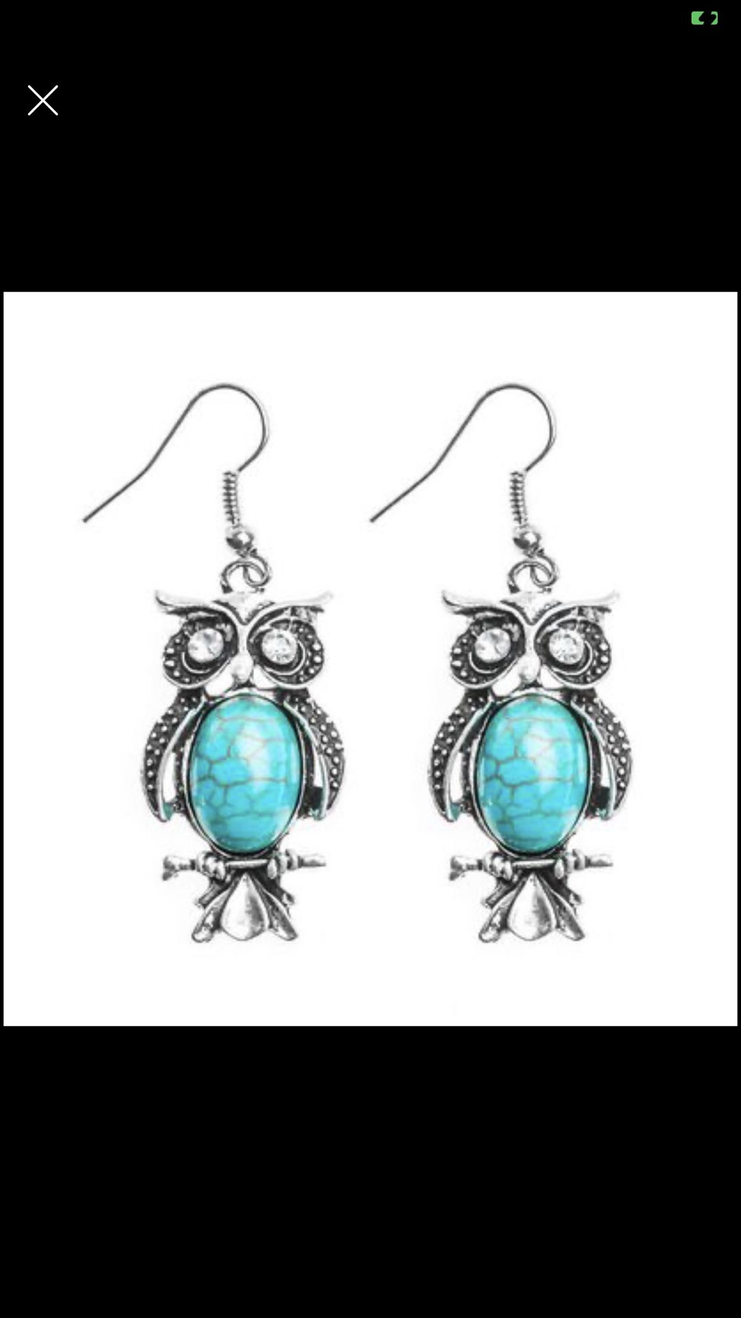 *SALE* Crystal Turquoise Owl Drop Dangle Hook Earrings Jewelry *See My Other 200 Items*