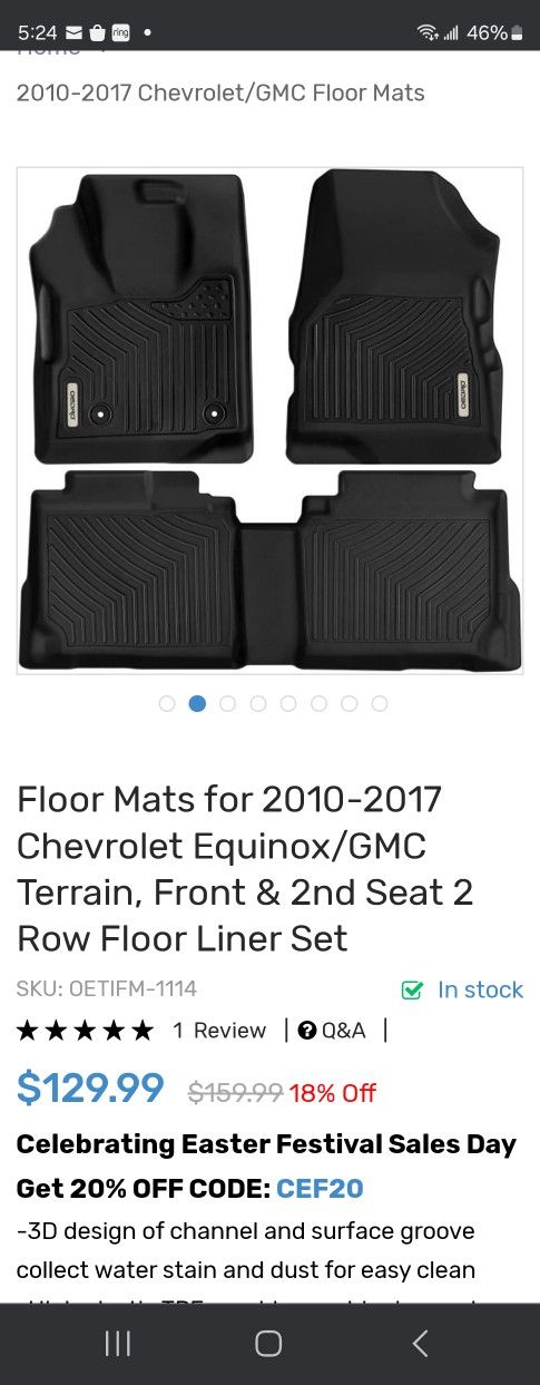GMC Terrain
Florets Mats 2010 To 2017