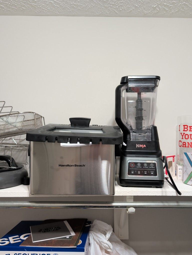 Ninja Blender And Hamilton Beach Deep Fryer