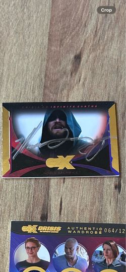 CZX Crisis on Infinite Earths Serial-Numbered Noble Sacrifice Marc Guggenheim Personal Executive Copy, Hand-Signed by the Show-runner CRYPTOZOIC card