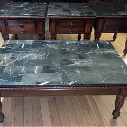 Designer Coffee Table And 3 End Tables