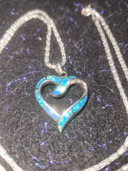 925 Silver Fire Opal Necklace