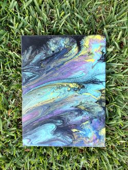 the picture is made in the technique of liquid acrylic 12*16