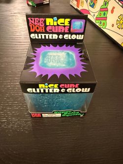NeeDoh Glitter & Glow Nice Cube – Blue 💙✨
