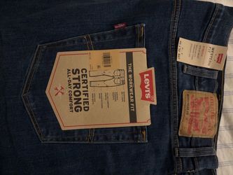 NWT Levi's Men's Western Fit Workwear Jeans - Dark Wash 46x32 Big & Tall