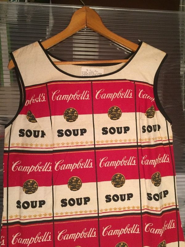 VINTAGE CAMPBELL'S SOUP THE SOUPER PAPER DRESS ~ ANDY WARHOL ~ W/ TAG