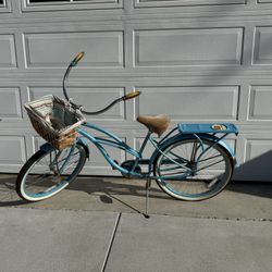 Beach Cruiser Bike w/ Basket – Surf Betty – Super Comfortable