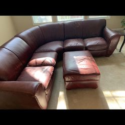Large Sectional Leather Couch