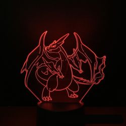 Charizard (Mega Evolution) Anime 3D Desk Lamp