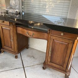 Bronwood Cabinet Drawer Black Granite Top