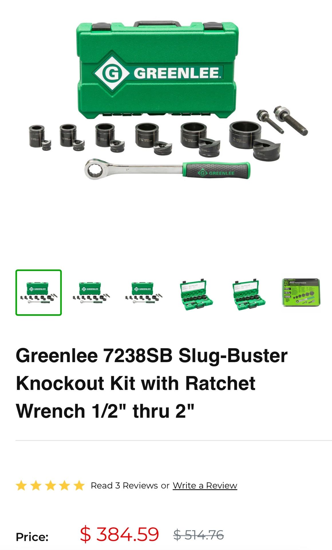 Knockout Set 1/2”- 2”